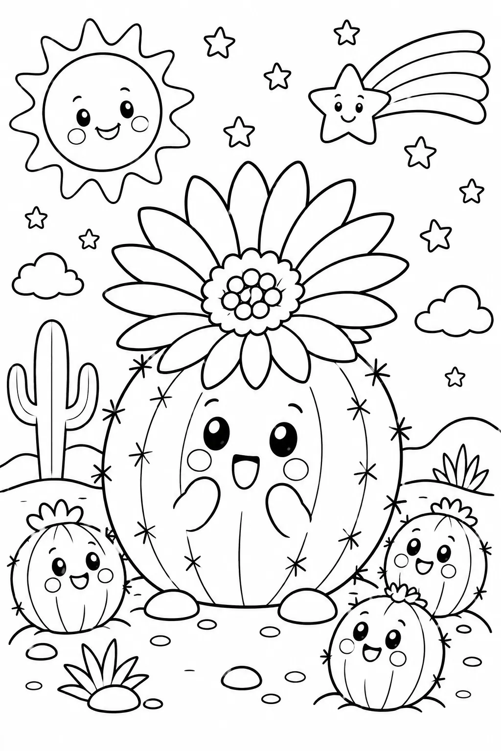 圆圆的仙人掌第一次开出彩色彩虹花