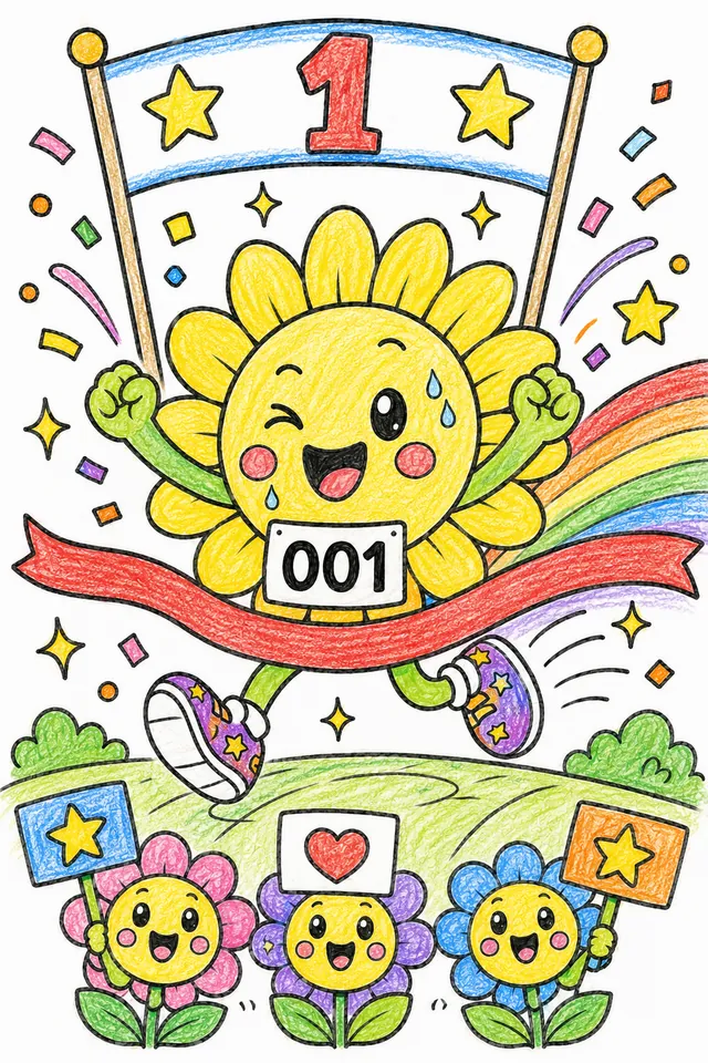Die Sonnenblume beim Marathon – So könnte es aussehen