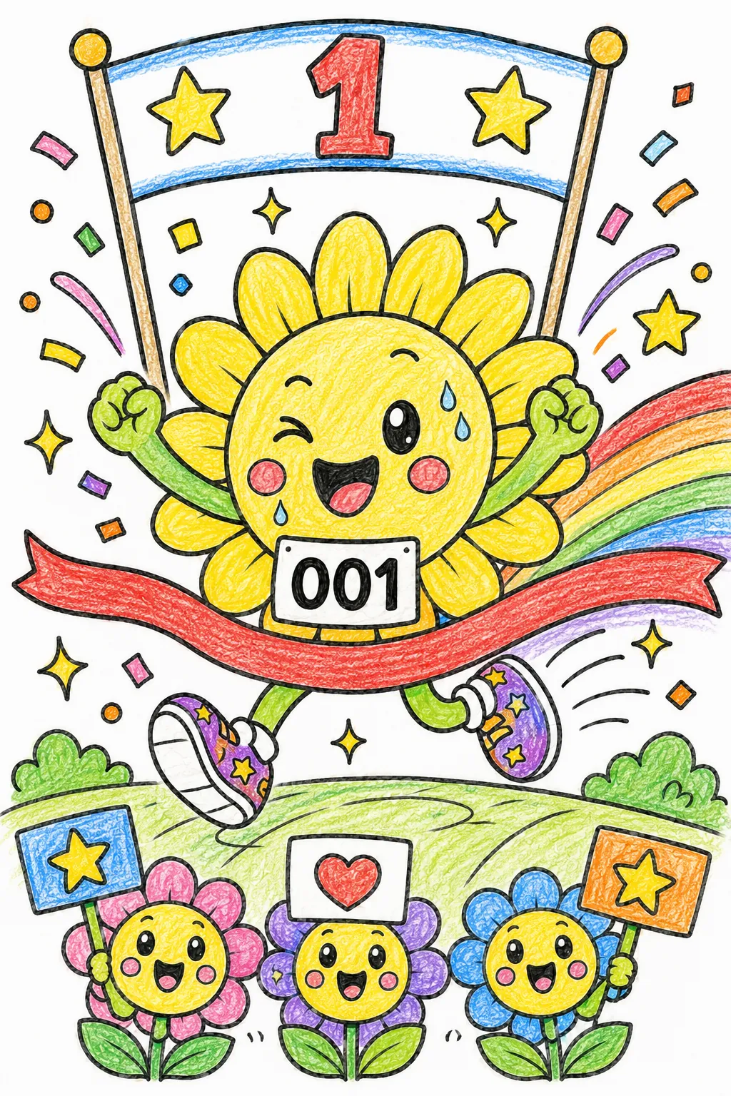 Die Sonnenblume beim Marathon