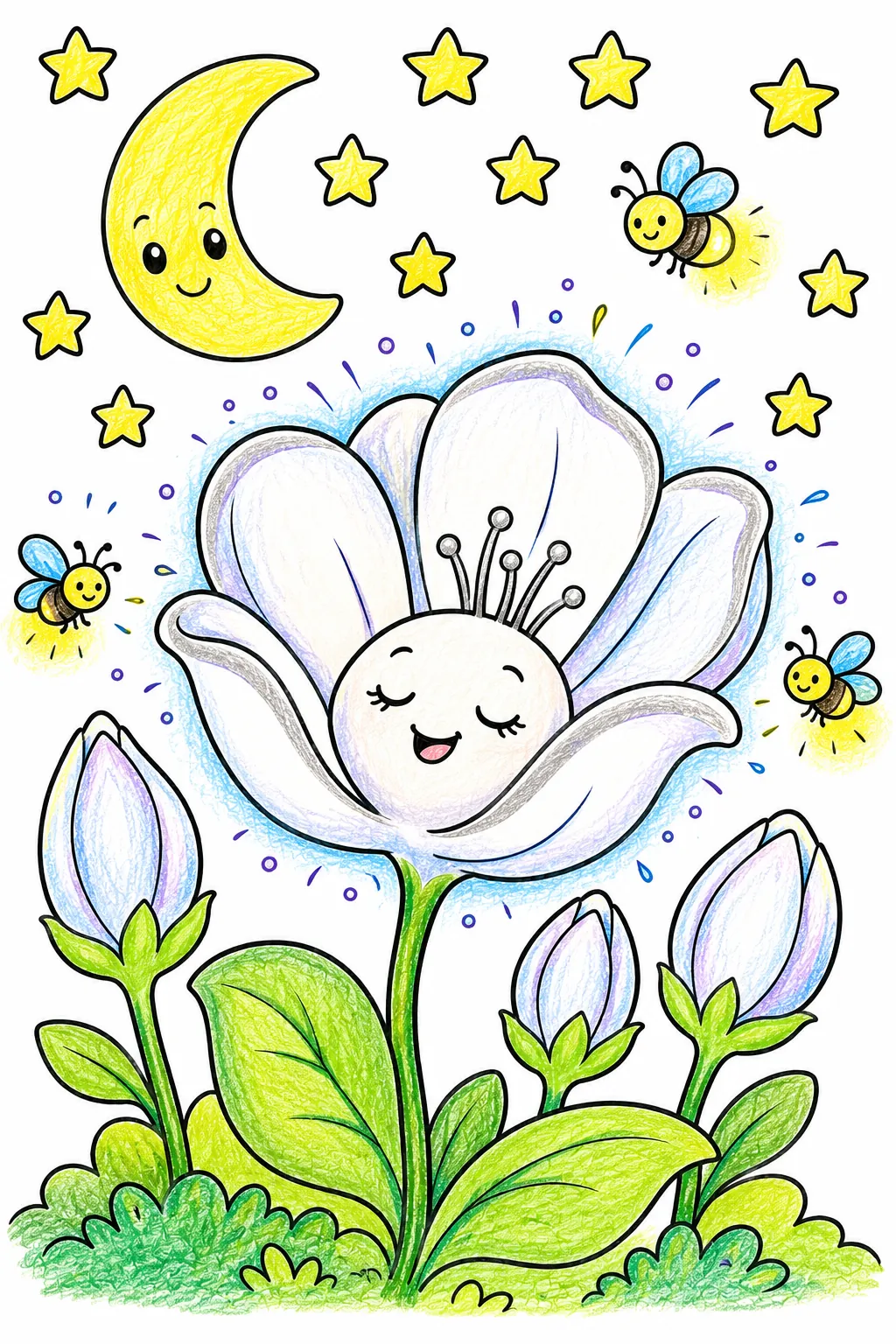 月亮花在夜晚开放