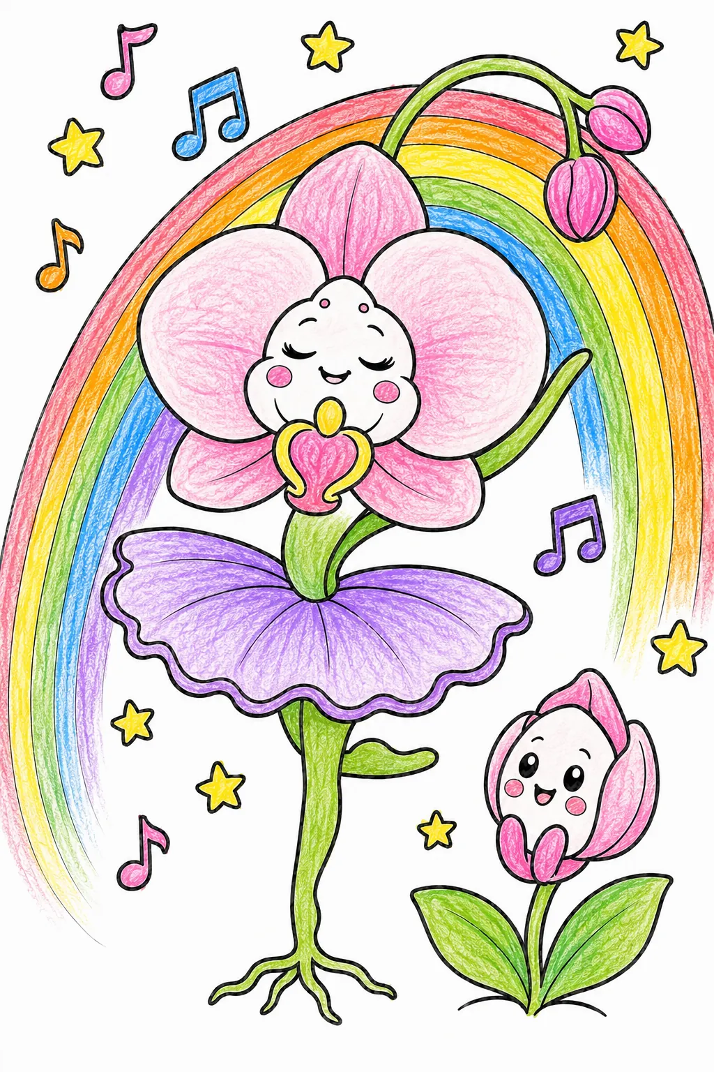 Die Orchidee tanzt Ballett