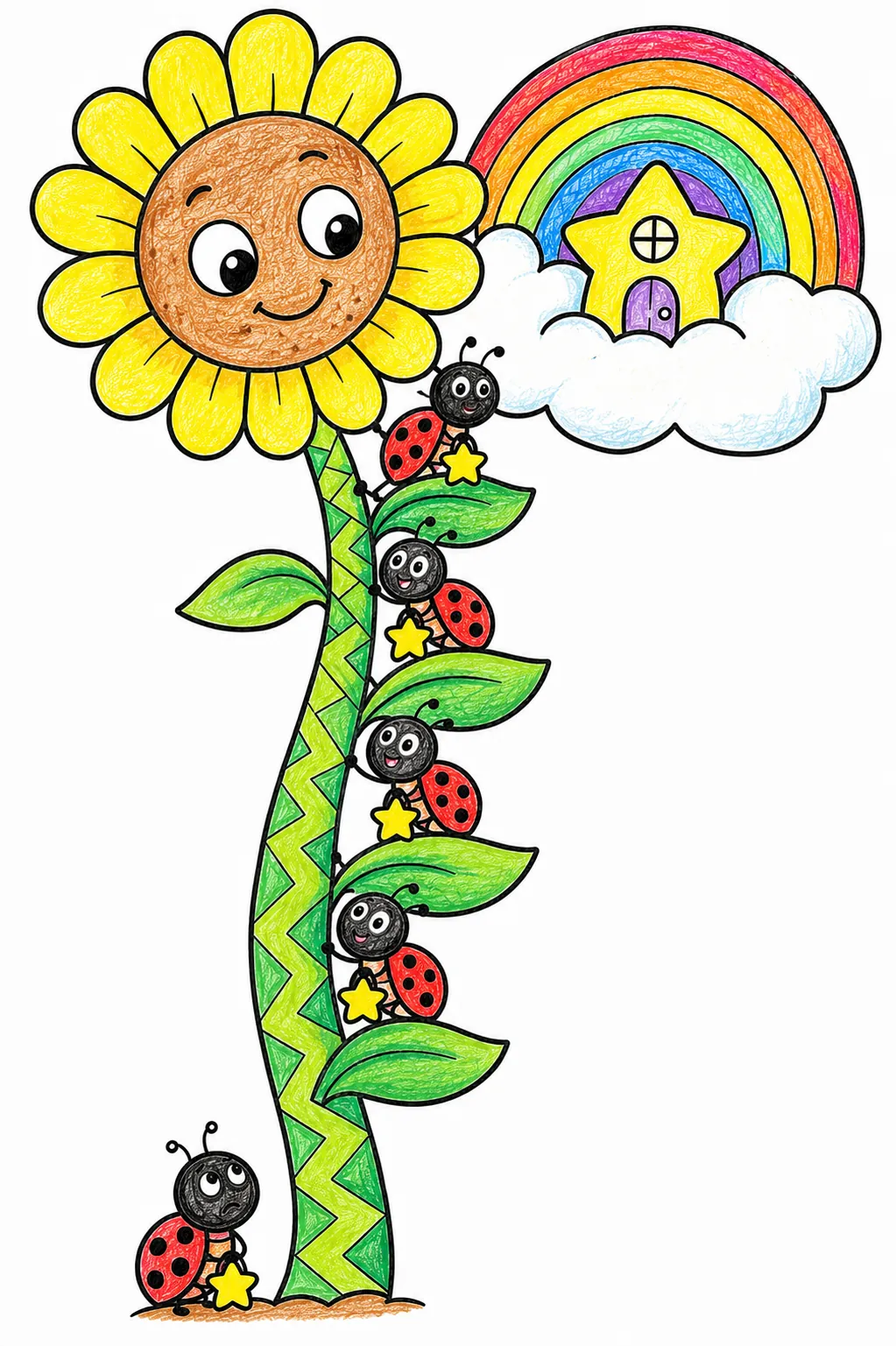 Die Riesensonnenblume als Käfer-Leiter