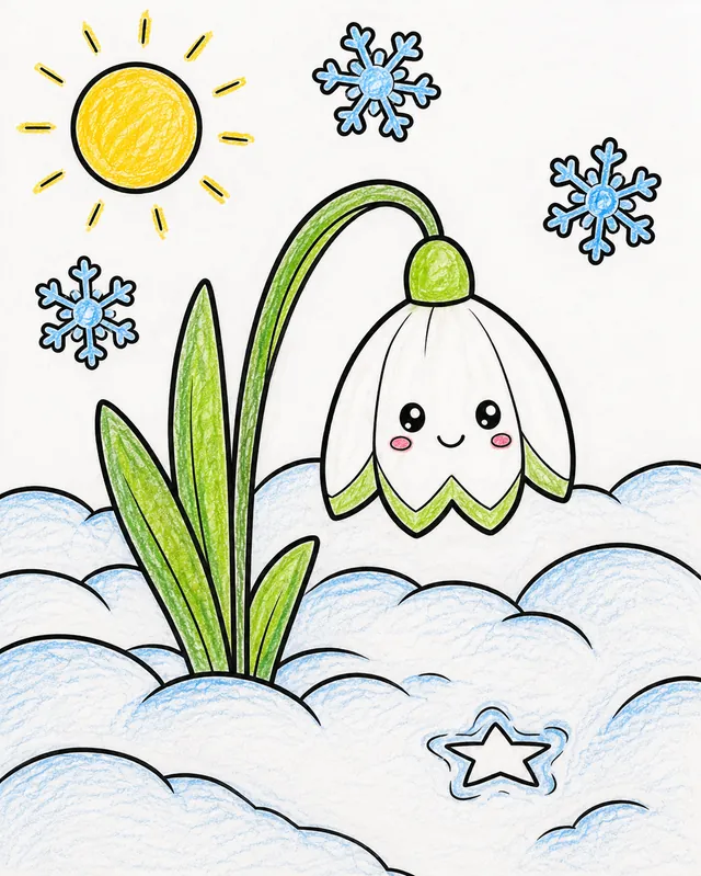 Das Schneeglöckchen im tiefen Winter – So könnte es aussehen