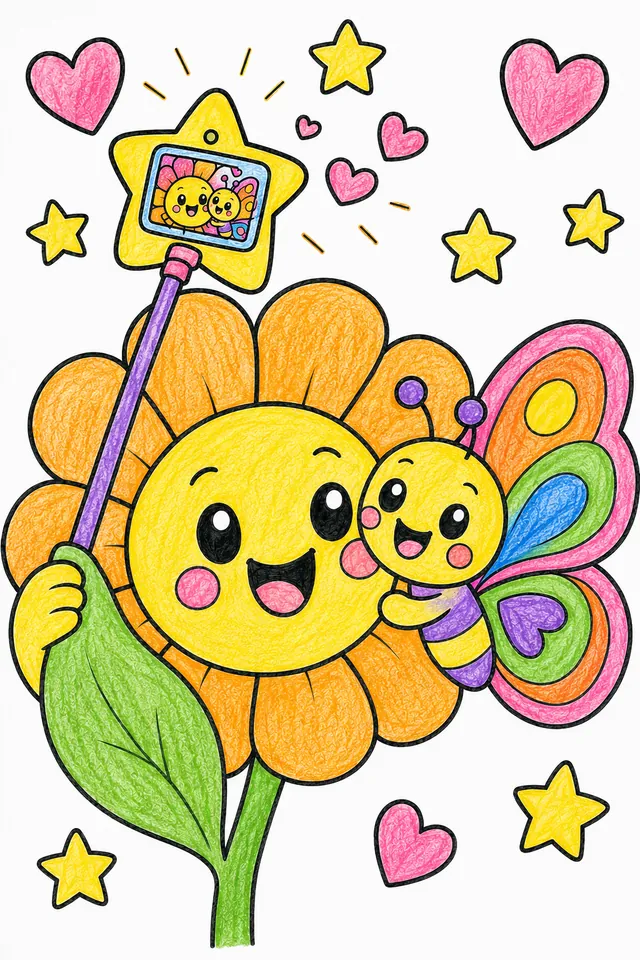 Die Blüte macht ein Selfie mit dem Schmetterling – So könnte es aussehen