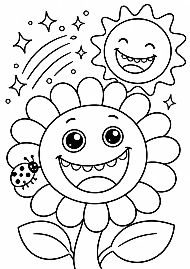 Die Baby-Sonnenblume lacht in die Sonne