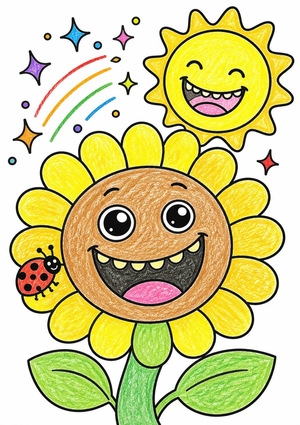 El girasol bebé ríe al sol