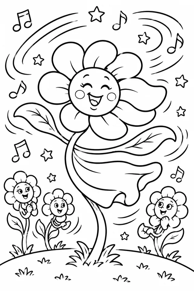 Die Blüte tanzt fröhlich im Wind