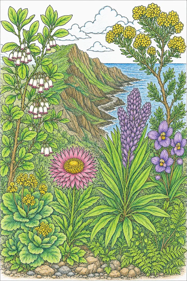 Cape Verde: Dracaena/Euphorbia/Lotus/Plocama/Aristida