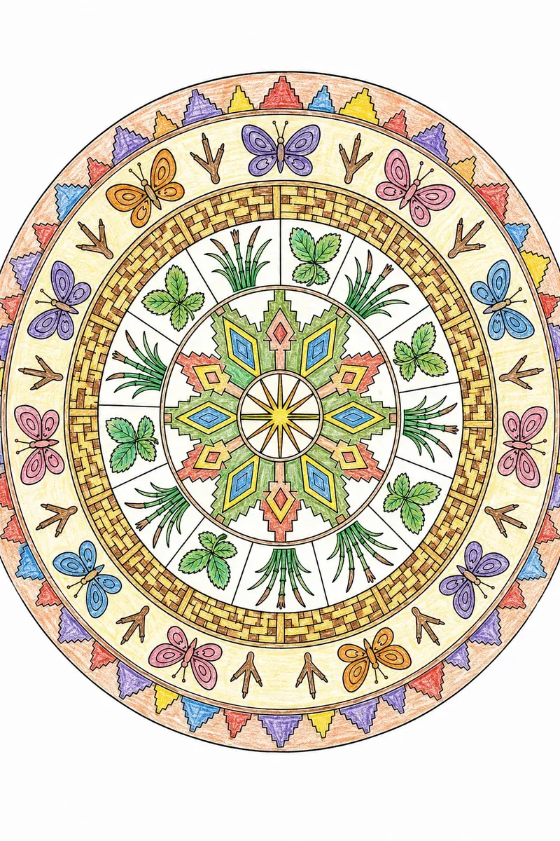 Das Cherokee-Flechtkorb-Mandala