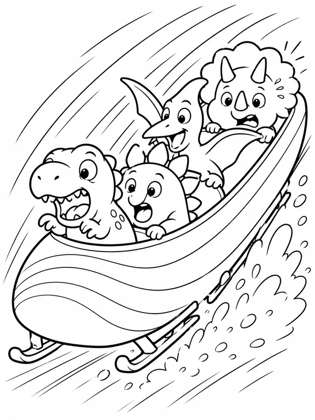 Die Baby-Dinos im Regenbogen-Bobsled