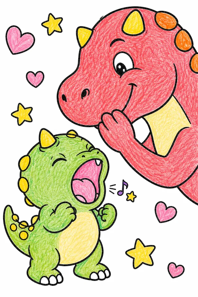 Winziger Baby-Carnotaurus versucht seinen ersten Brüller