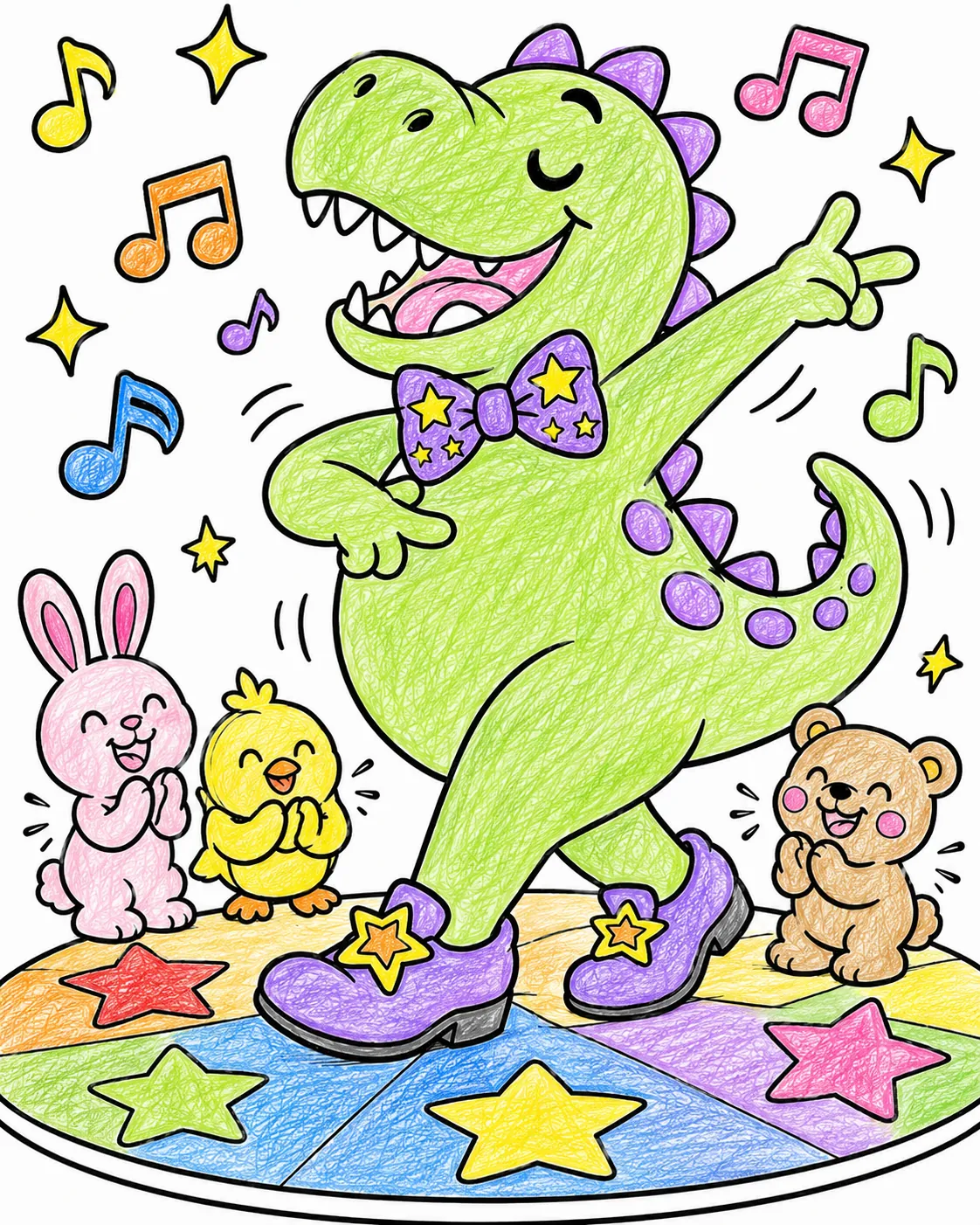 Der Allosaurus beim Cha-Cha-Tanz