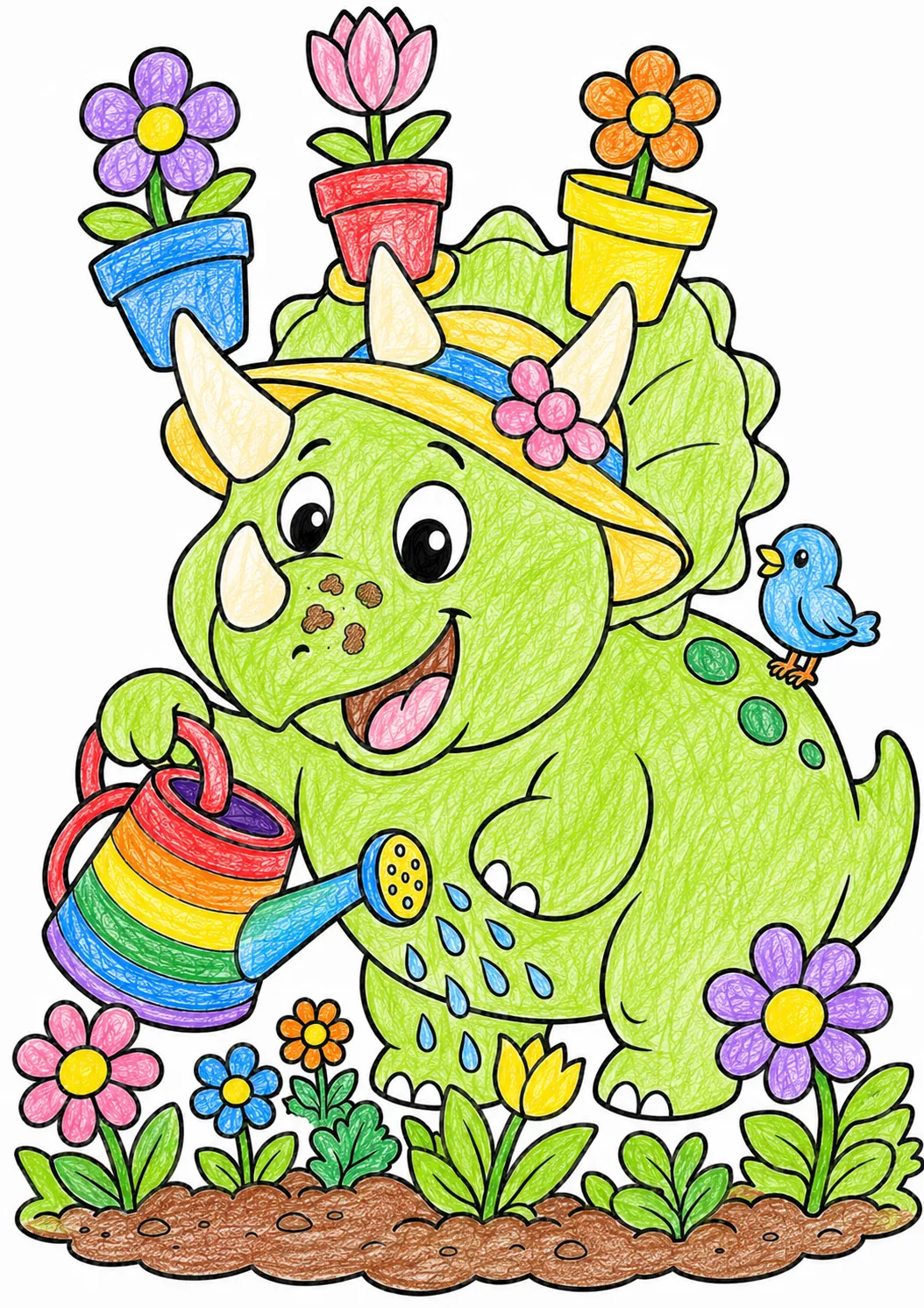Der Triceratops als Gärtner