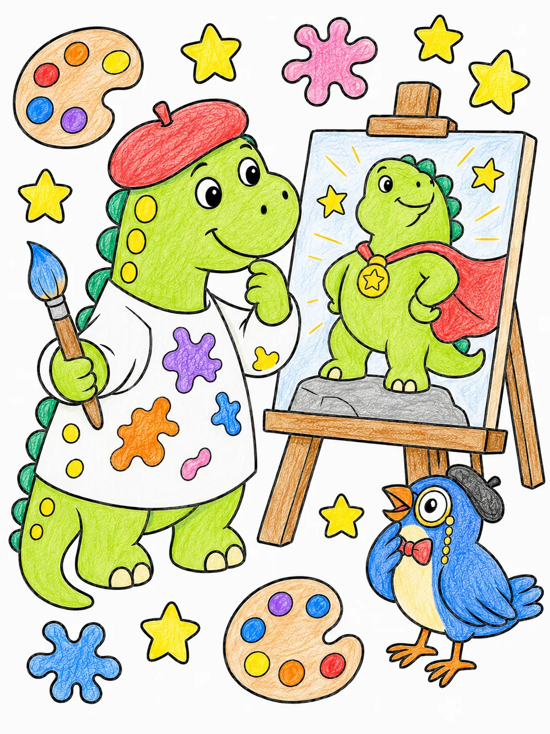 Der Iguanodon als Kunstmaler