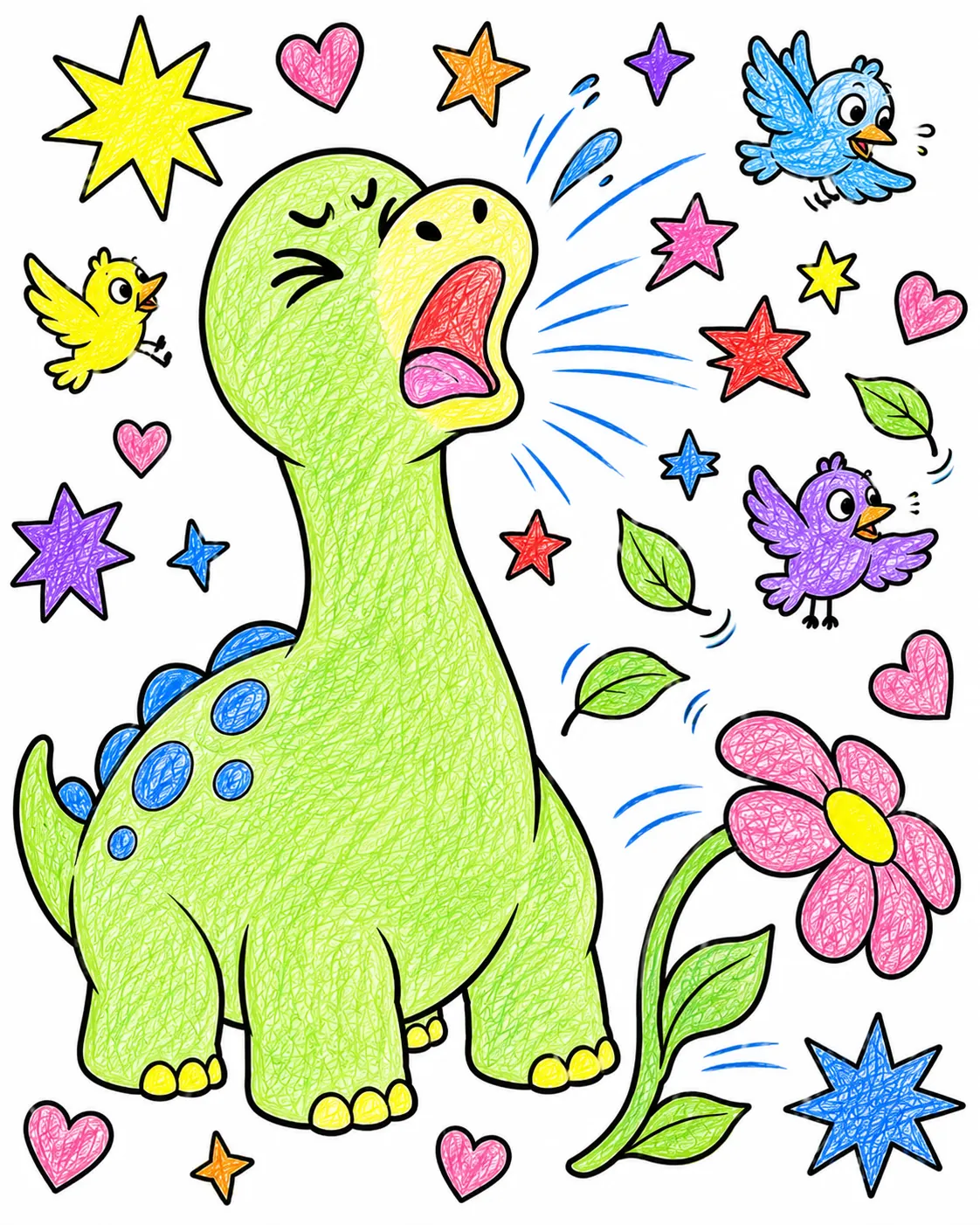 The Baby Dino Has an Enormous Sneeze