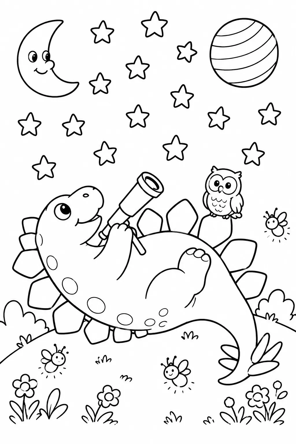 圆圆剑龙躺着仰望星空