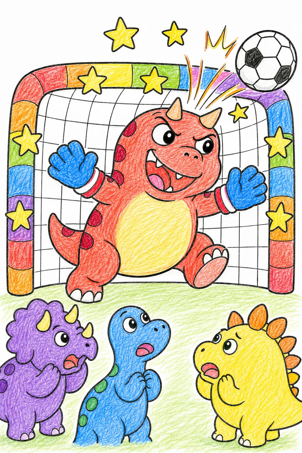 Der Carnotaurus als Fußball-Torwart