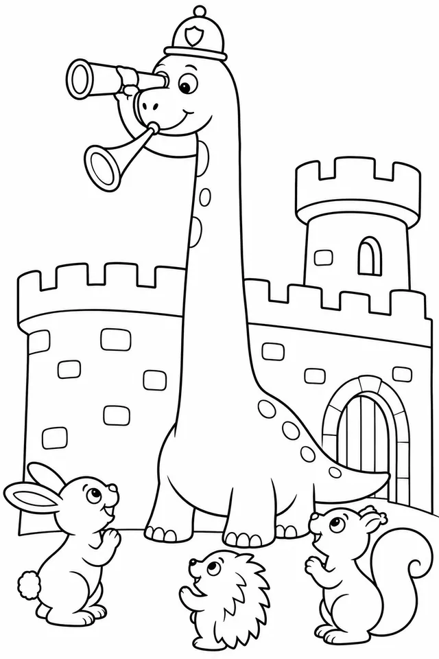 Der Brachiosaurus als Wachturm-Wächter