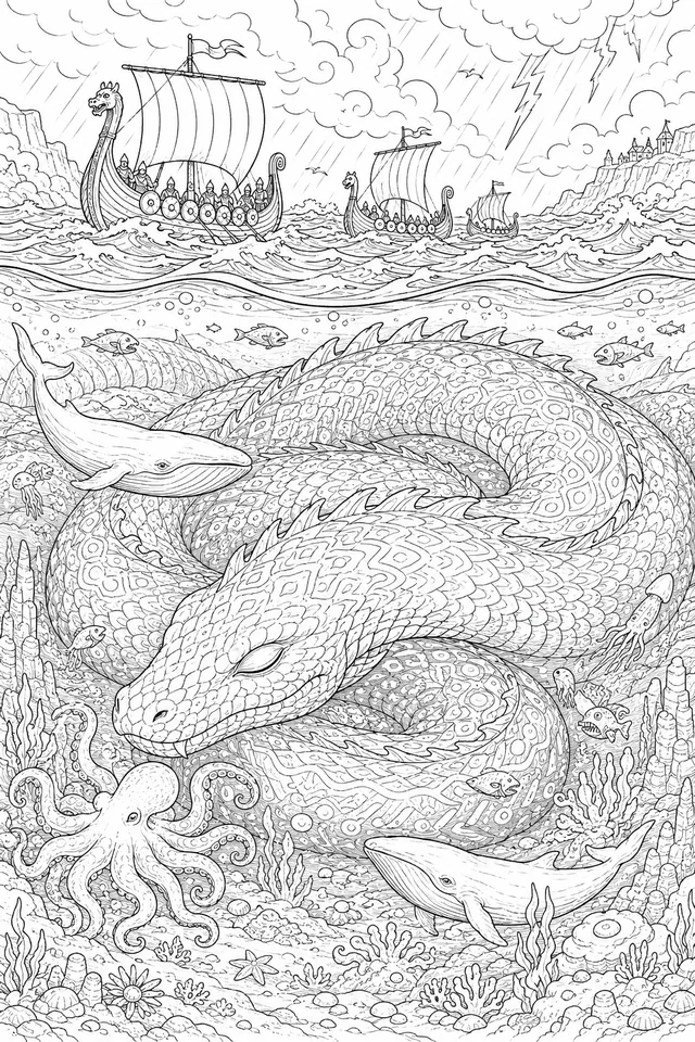 Jörmungandr schläft tief in der Nordsee und hält die Welt im Gleichgewicht