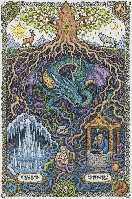 Níðhöggr im Detail: Der Höllendrache und Yggdrasils Wurzelgeflecht – So könnte es aussehen