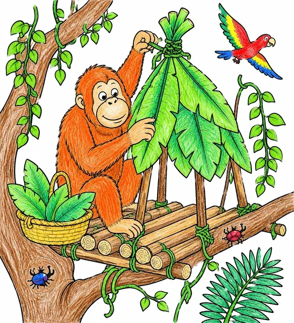 Orang-Utan baut Blätterdach – So könnte es aussehen