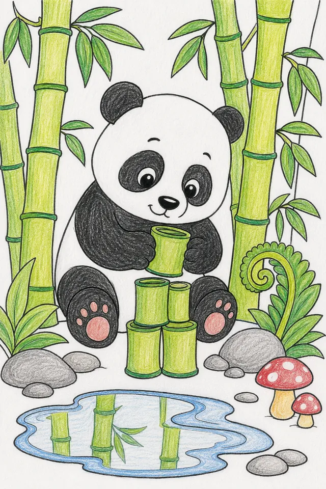 Panda im Bambusgarten – So könnte es aussehen