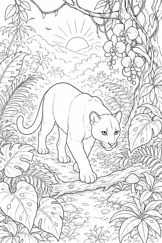 Puma on the Misty Path