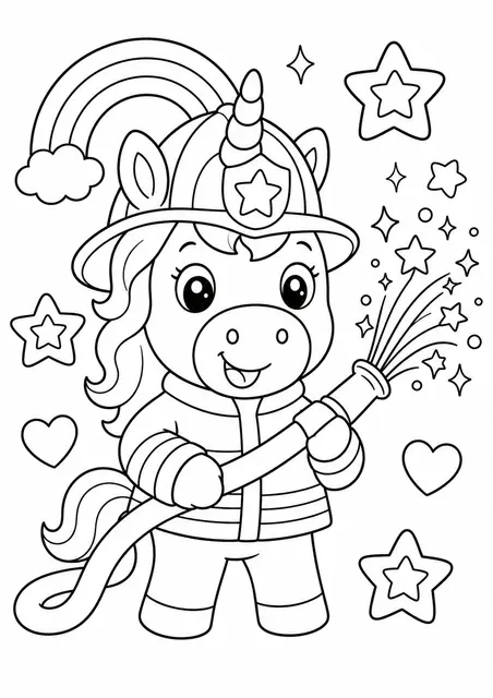 El unicornio de bombero