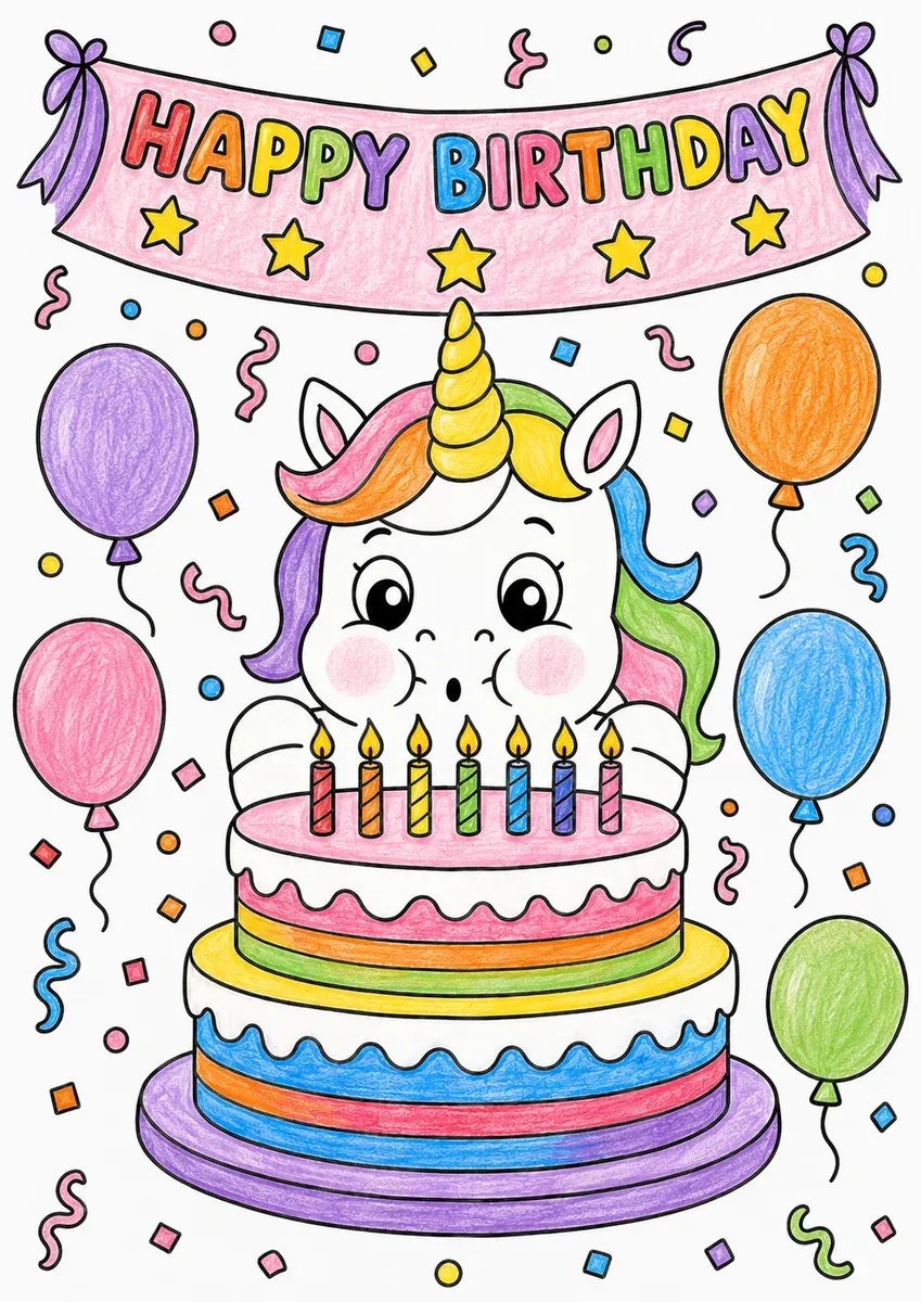 Das Einhorn feiert Geburtstag