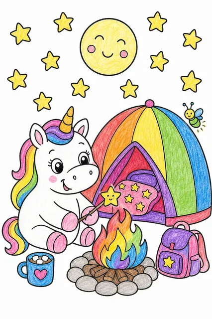 Das Einhorn beim Camping – So könnte es aussehen