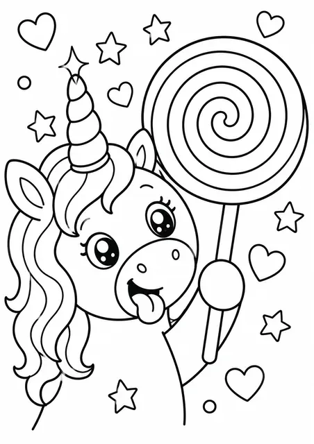El unicornio con el polo arcoíris