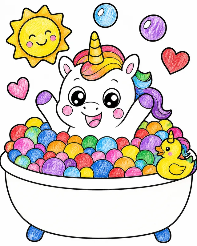 Das Einhorn im Regenbogenbad – So könnte es aussehen