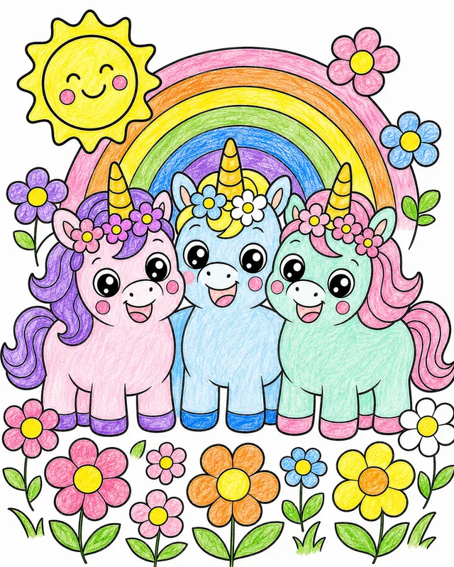 Die drei Einhorn-Freunde – So könnte es aussehen