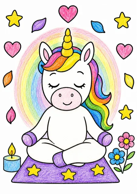Das Einhorn macht Yoga – So könnte es aussehen
