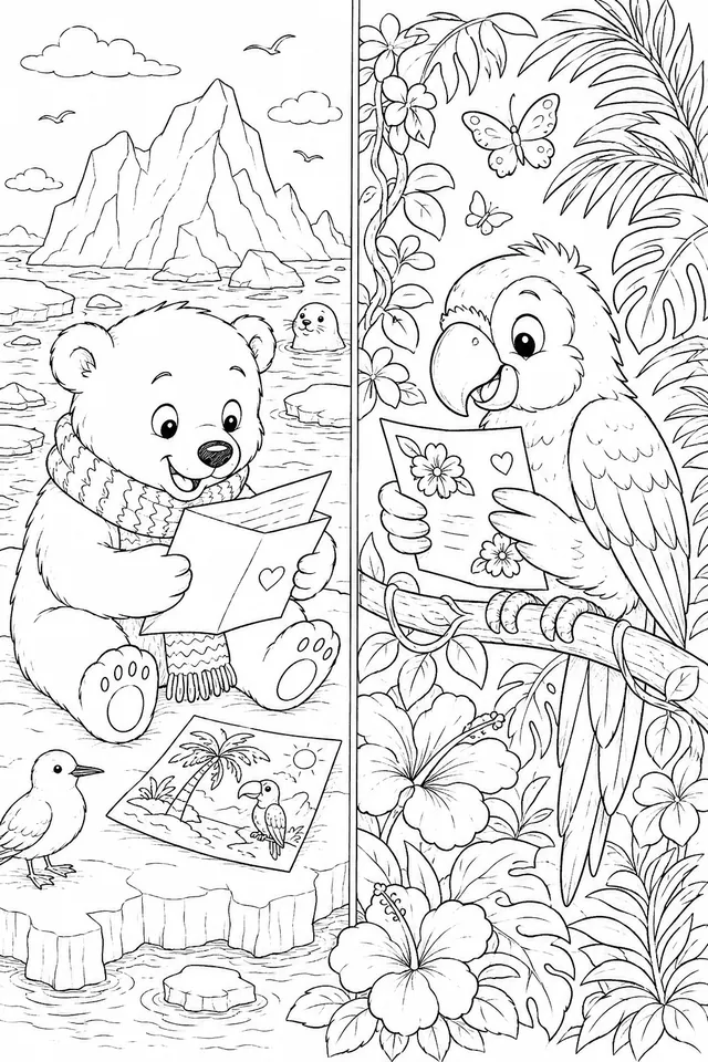 Jungle-Polar Bear Pen Pal Friendship