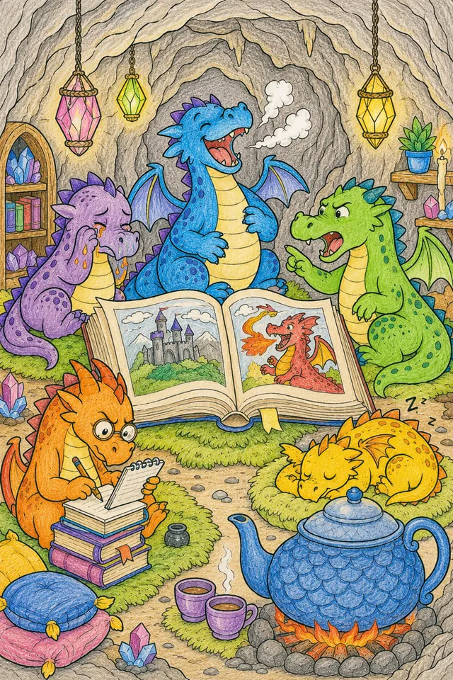 Drachen-Buchclub: Gemütliche Leserunde in der Höhle – So könnte es aussehen