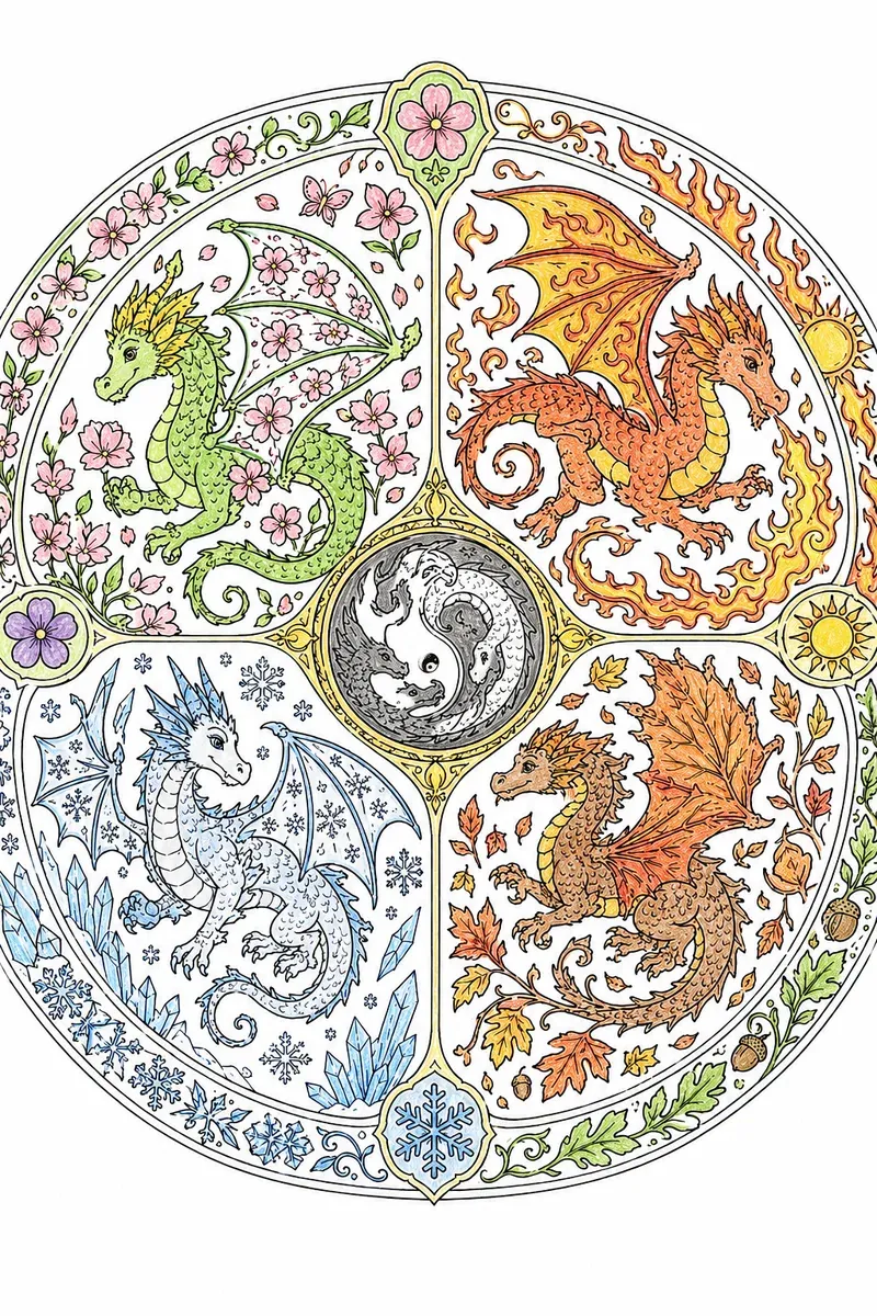 四季龙曼陀罗：四季之龙