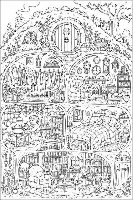 Hobbit House in the Hill — Cosy Cross-Section