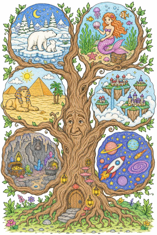 Magischer Baum: Jeder Ast hat eine eigene Welt – So könnte es aussehen