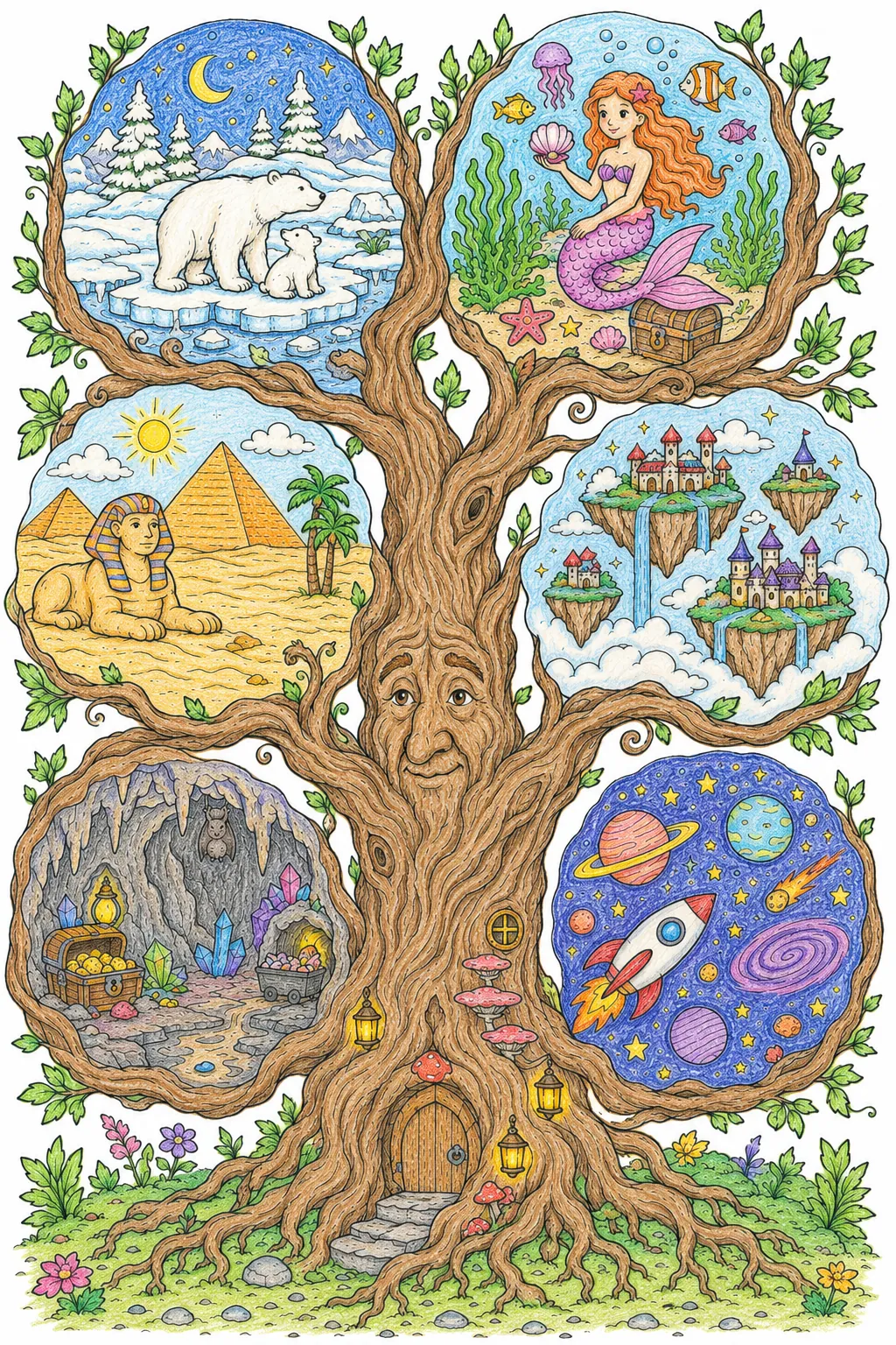 Magischer Baum: Jeder Ast hat eine eigene Welt