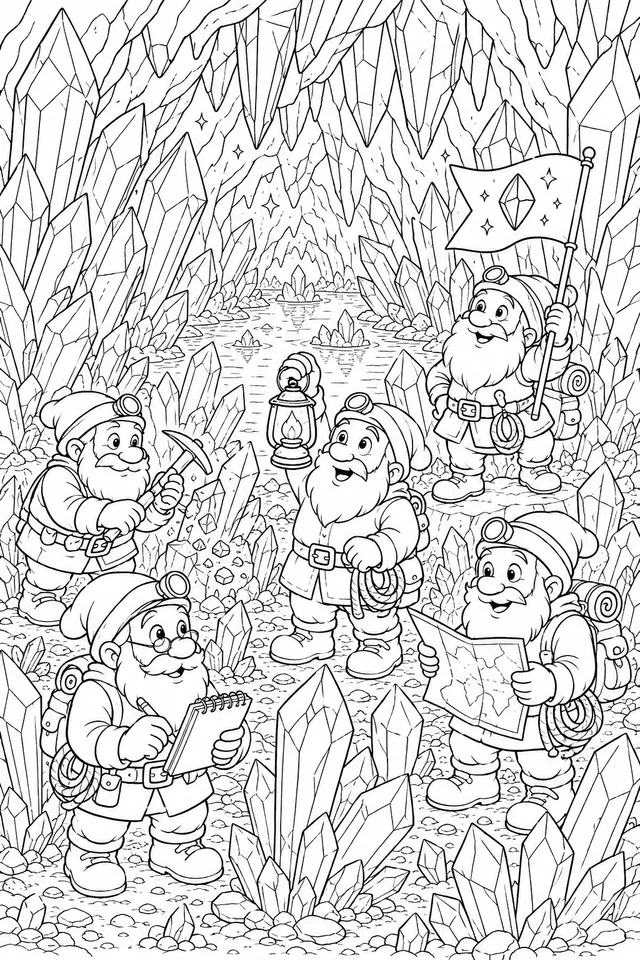Dwarf Expedition in the Shimmering Crystal Cave