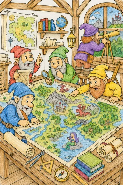 Zwerge kartographieren das gesamte Fabelwesen-Reich für die Große Karte – So könnte es aussehen