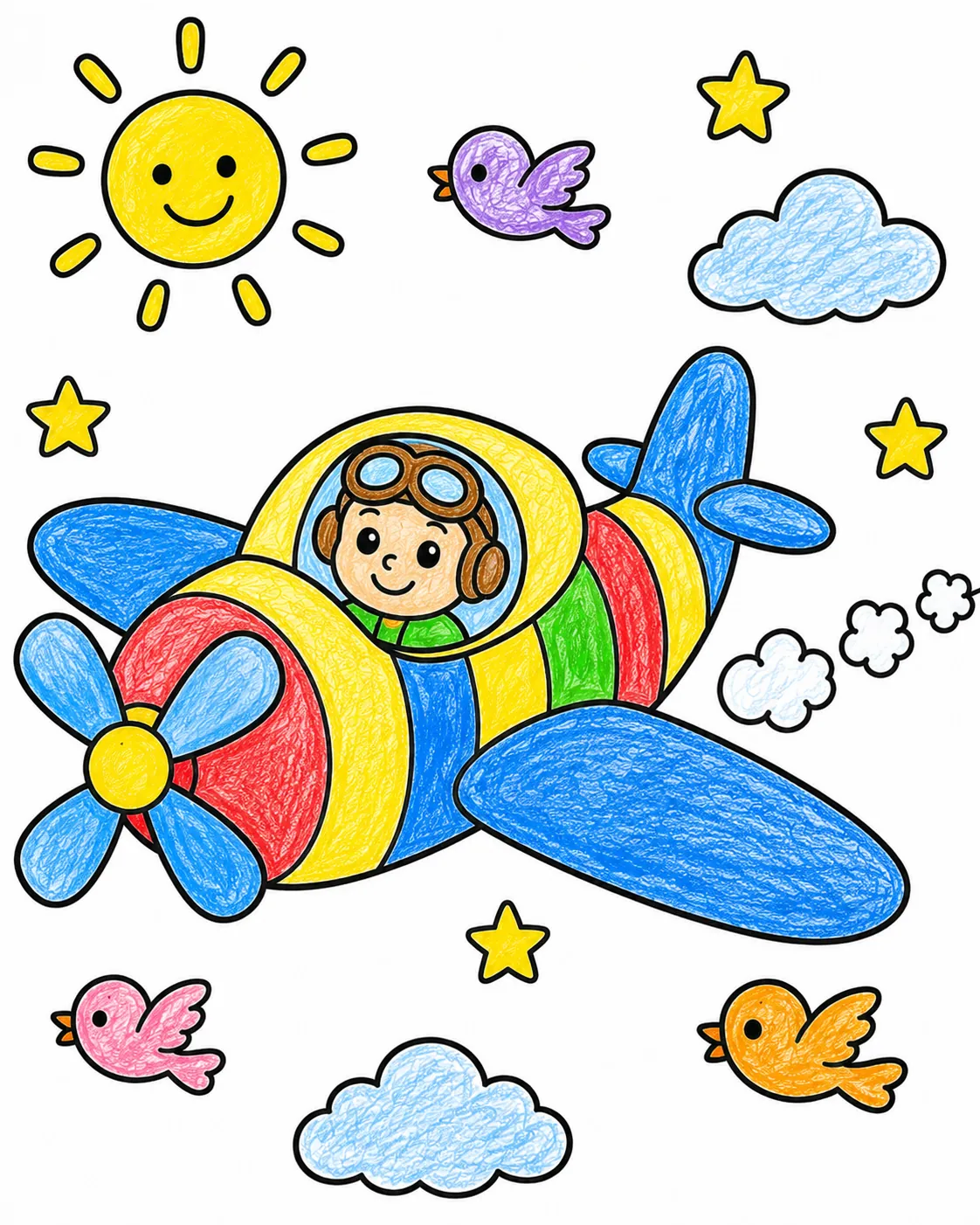 Das kleine bunte Flugzeug