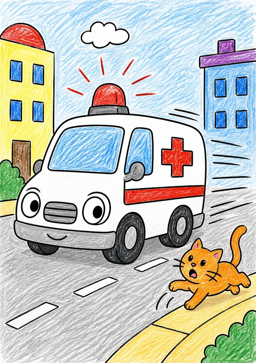 Krankenwagen eilt zur Hilfe