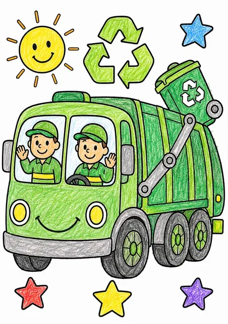 Der grüne Müllwagen – So könnte es aussehen