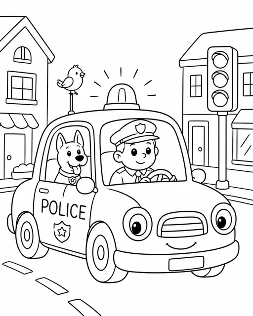 Polizeiauto auf Streife