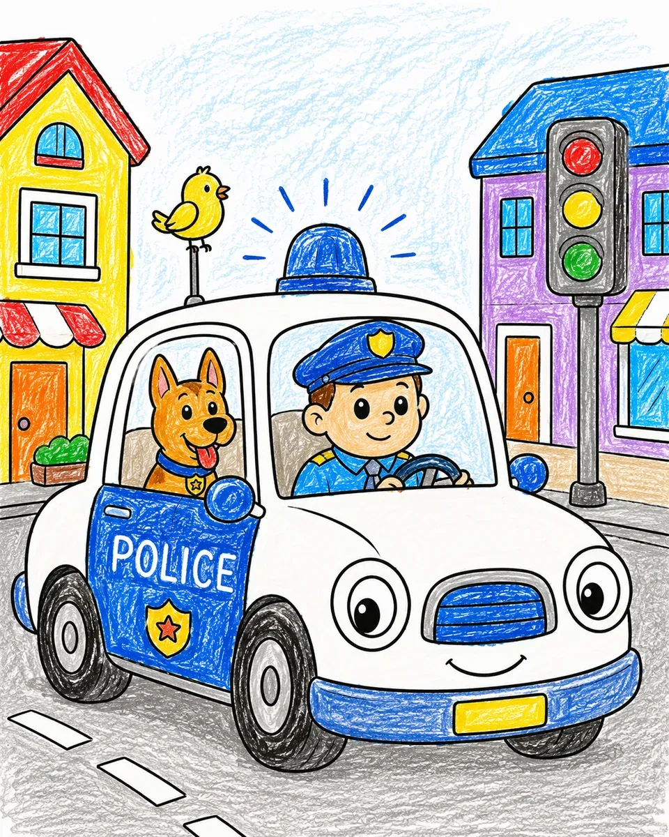 巡逻中的警车