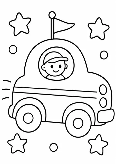 Das kleine bunte Spielzeugauto