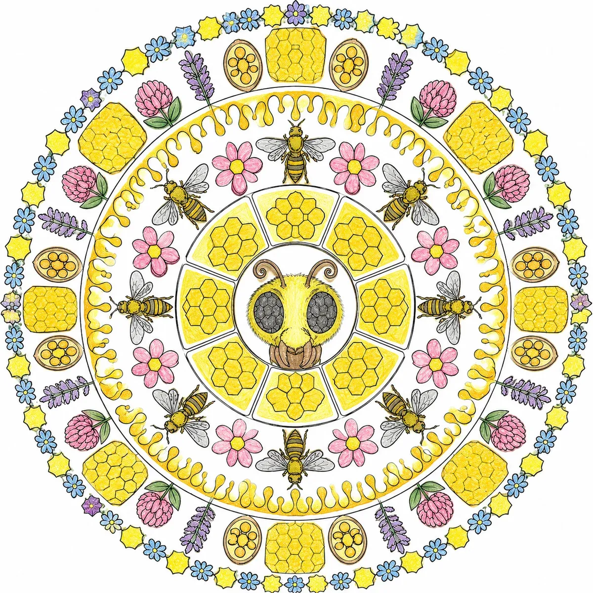 蜜蜂蜂蜜曼陀罗