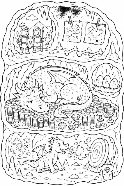 Die Drachen-Höhle im Querschnitt